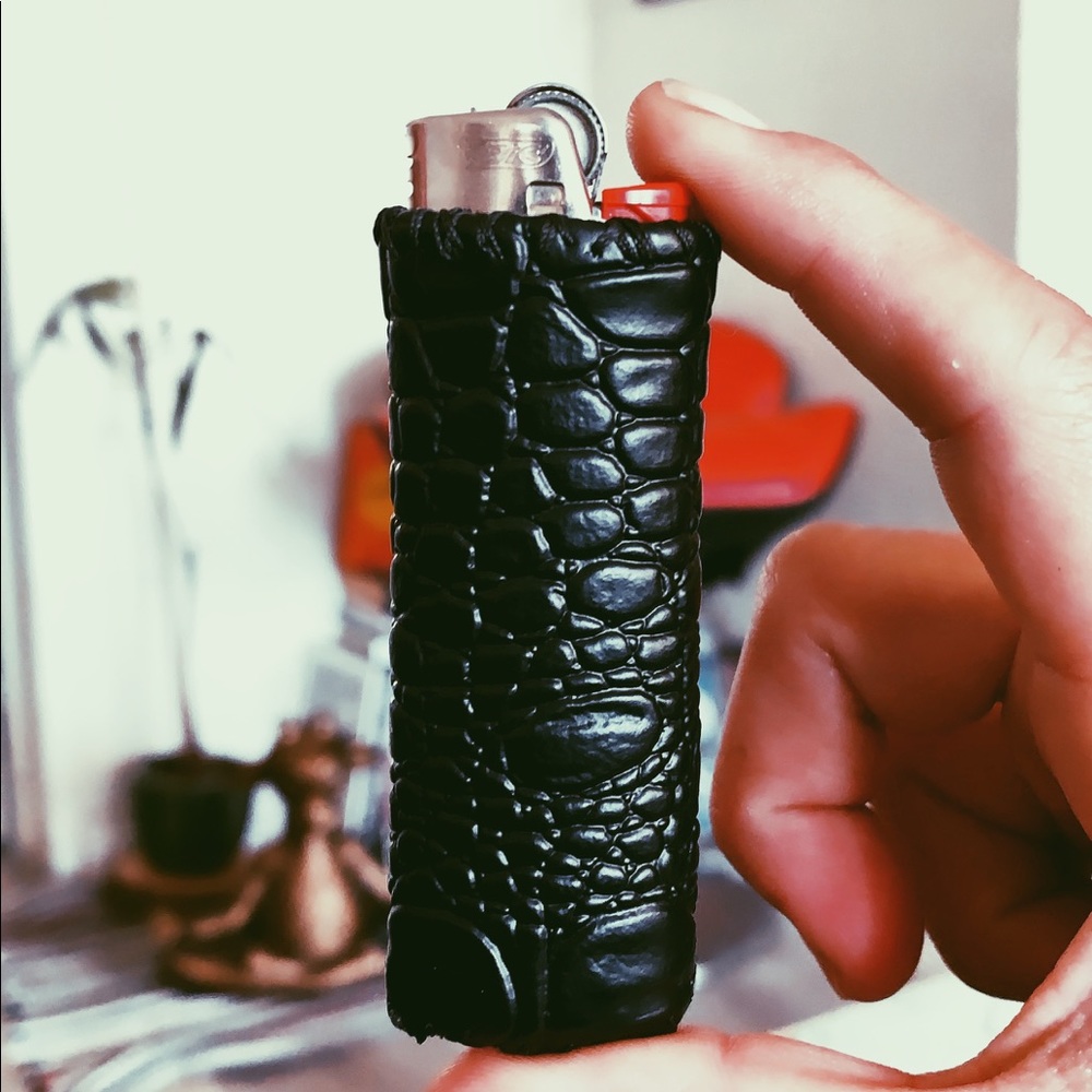 Handmade Faux Crocodile Lighter Case
